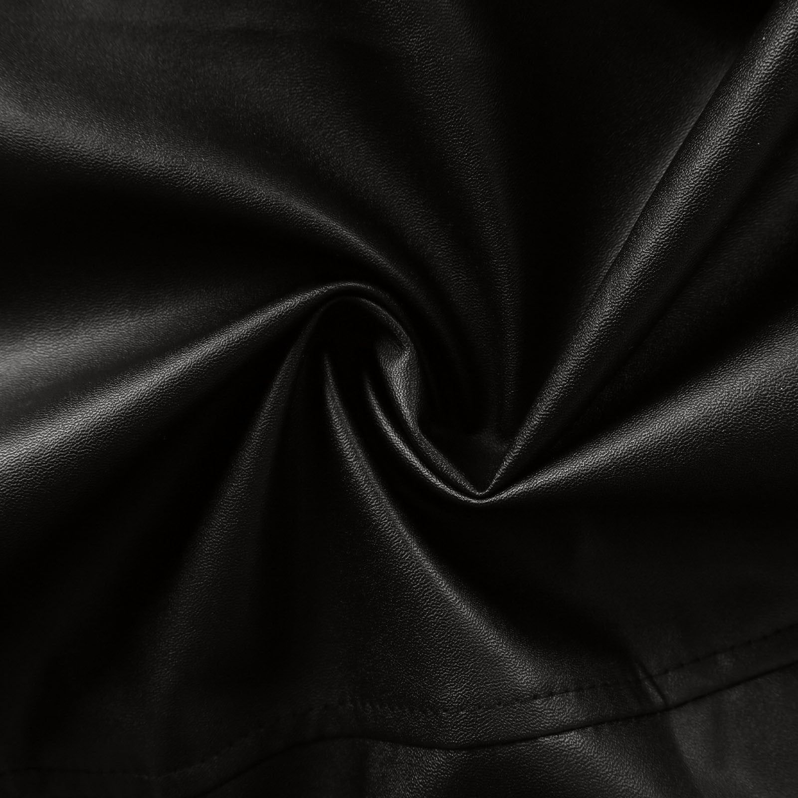 VSSSJ Mens Long Trench Coat Long PU Leather Jacket Faux Leather Long Sleeve Single Breasted Lapel Collar Fashion Mid Long Pu Jacket Outerwear Black XXXXXL