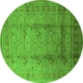 thumbnail image 1 of Ahgly Company Indoor Round Oriental Green Traditional Area Rugs, 3' Round, 1 of 4