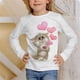 thumbnail image 3 of Ropa para niños de 8 a 14 años, linda camiseta de otoño 2023, informal, con estampado de manga larga, camisetas blancas de moda, ropa para niñas, 3 of 5