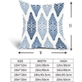 thumbnail image 2 of Navy Blue Pillow Covers 20x20 Inch Blue and White Boho Decorative Throw Pillow Covers Bohemian Geometric Outdoor Pillowcases Cotton Linen Cushion Covers for Couch Sofa Bed Decor (Pack of 2), 2 of 6