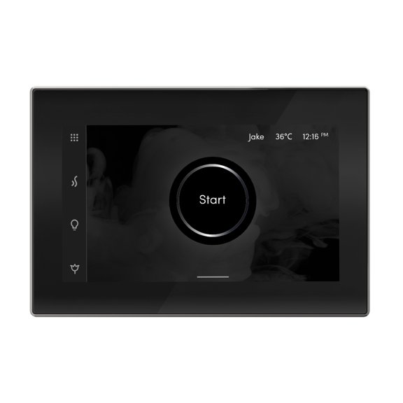 Mr Steam iSteamX Steam Shower Control and Steamhead in Black Brilliant Black