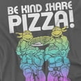 thumbnail image 3 of Teenage Mutant Ninja Turtles Tmnt Be Kind Share Pizza Women's Boxy Cropped T-Shirt Casual Graphic Tee, 3 of 6