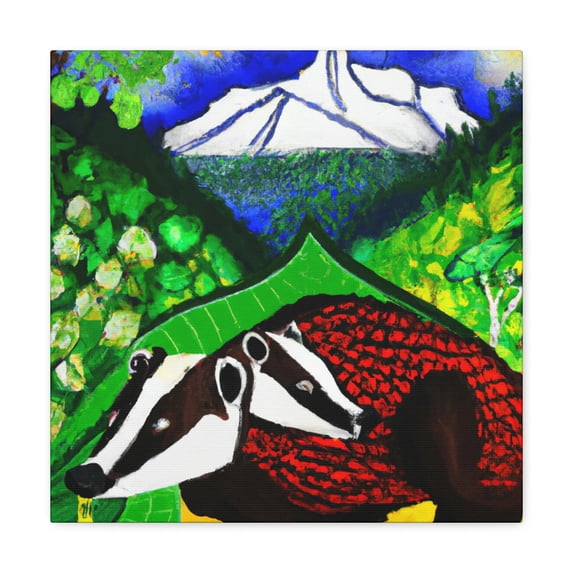 Badger's Warm Embrace - Canvas
