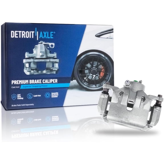 Detroit Axle - Front Left Disc Brake Caliper with Bracket Replacement for 2012 Hyundai Veloster