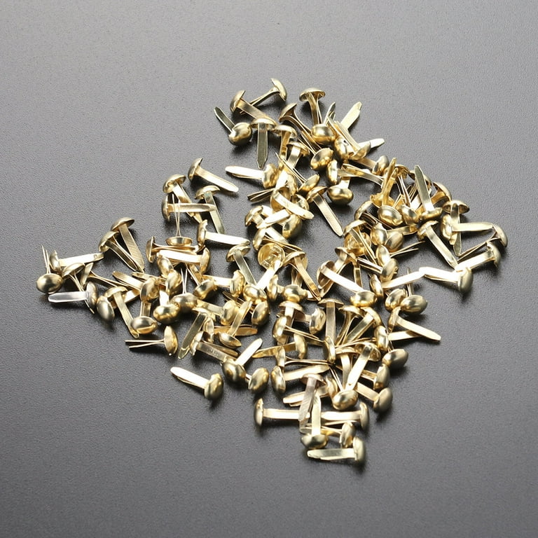 Mini Brads Metal Fasteners No Burr No Rust 8x12mm Strong Penetration Shiny  Flexible Use Easy to Bend Colorful for Art School DIY Supply Scrapbook