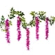 thumbnail image 5 of Rota Rosa artificial de 180 cm para decoración de pared, cesta colgante de plástico con enredaderas para decorar el techo de la sala de estar (morado). Rkxzt, 5 of 5