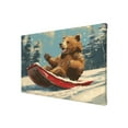thumbnail image 2 of 8x12 inch Brown Bear Skiing Canvas Hanging Picture,Indoor Children'S Room,Study,Lounge,Kitchen Wall Art Decor Painting Pictures,Classic Brown Bear Skiing Poster,Chic Gift For Bear Enthusiast, 2 of 6