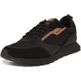 thumbnail image 6 of Hugo Icelin Run Men's Lace Up Running Inspired Retro Trainers In Black Size 7, 6 of 6