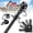 Black, variant on Black Flag Poles for Outside House,6ft Tangle Free Spinning Flag Pole for House,Porch Flagpoles Residential with Multi-Position Holder Bracket,Heavy Duty Flag Pole Kit High Wind Resistant for Outdoor