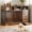 Retro B, variant on 48 Inch Farmhouse Dog Crate Table - Kennel Furniture with Bowl Drawers - Storage End Table for Living Room - Black