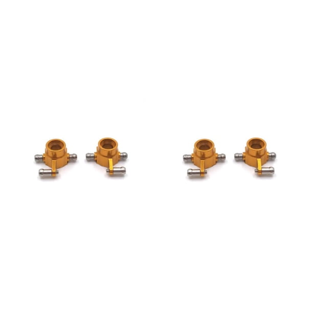 Sidaley 1 par de copas de dirección de coche RC, copas traseras para vehículos, accesorios de reparación de juguetes automotrices, reemplazo Oro 2piezas