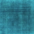 thumbnail image 1 of Ahgly Company Machine Washable Indoor Square Oriental Turquoise Blue Industrial Area Rugs, 7' Square, 1 of 4