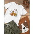 thumbnail image 3 of Unicorn Donut And Pumpkin T-Shirt Toddler -Image by Shutterstock,  5 Toddler, 3 of 4