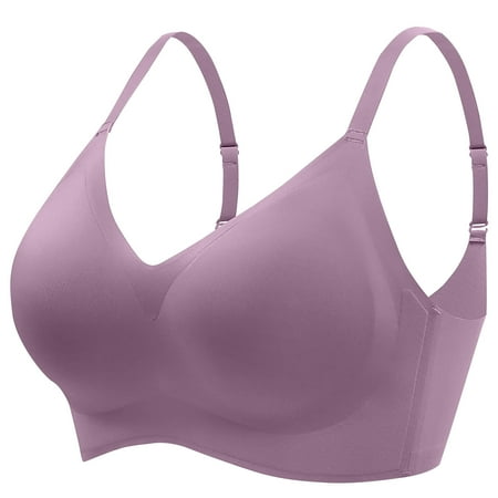 Bestselling  Wireless Removable Jelly Bra  Thin Light Support  Daily Bra  Soft Adhesive  For Women  Comfortable Daily Wear  Comfy Bras | Purple M  SOPABC