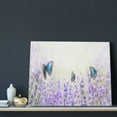 thumbnail image 3 of Picia Lavender and Butterfly Pattern Decorative Picture – Unique Wall Art, Modern Canvas Print for Trendy Interiors (Horizontal), 3 of 6