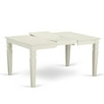 thumbnail image 3 of East West Furniture Weston 42" Rectangular Wood Dining Table in Linen White, 3 of 5