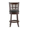 thumbnail image 4 of Weston Home Jaxon Window Back Vinyl Swivel 26" Counter Height Stool, Black/Dark Cherry, 4 of 7