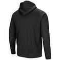 thumbnail image 3 of Men's Colosseum Black Cal Bears Blackout 3.0 Tonal Raglan Full-Zip Hoodie, 3 of 3