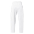 thumbnail image 4 of LEEy-world Sweatpants for Men Mens Spring Autumn And Winter Fashion Simple Solid Color Elastic Slim Thick Autumn Pants Leggings Warm Pants Velvet White,3XL, 4 of 4