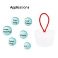 thumbnail image 4 of Uxcell Silicone Rubber Tapered Plug 38 to 49mm Solid Bathtub Bungs Stopper with Handle White, 4 of 5