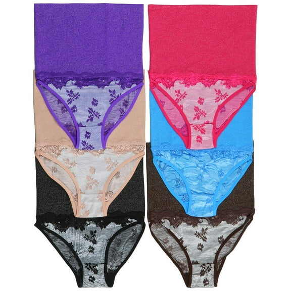 ToBeInStyle Women's Pack of 6 Double Layered Tummy Control Highwaisted Shapers