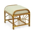 thumbnail image 4 of SK New Interiors Krit Ottoman Footstool ECO Natural Rattan Wicker w/ Cream Cushion, Colonial, 4 of 7