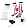 thumbnail image 3 of Yiaed Cute Valentine's Gnomes Print Great elasticity Crew Socks Sports socks for Men and Women, 3 of 6