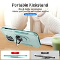thumbnail image 3 of Allytech for iPhone 14 Pro Case 2022 (6.1 inch), 360° Rotatable Ring Kickstand Military Grade Dropproof Anti-Shock PC and TPU Hybrid Protective Case for Apple iPhone 14 Pro, Green, 3 of 8