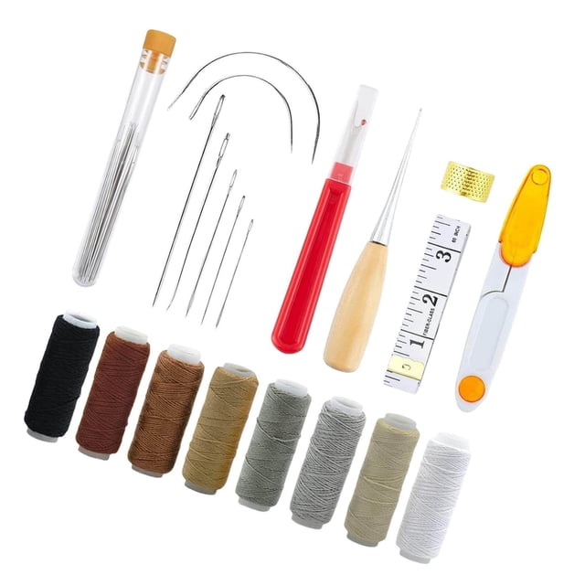 29 Pieces Leather Craft Sewing Tools Kit for Repair Working Hand Sewing