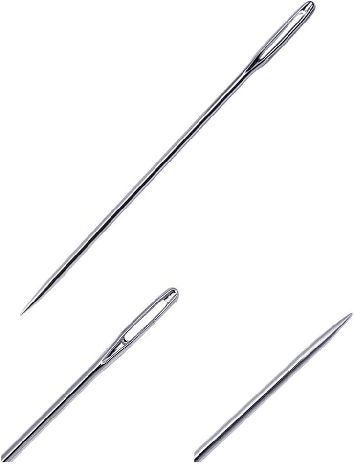 25PCS Large Eye Stitching Needles, 5 Sizes Big Eye Sewing Machine