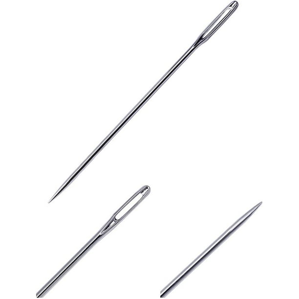 25PCS Large Eye Stitching Needles, 5 Sizes Big Eye Sewing Machine
