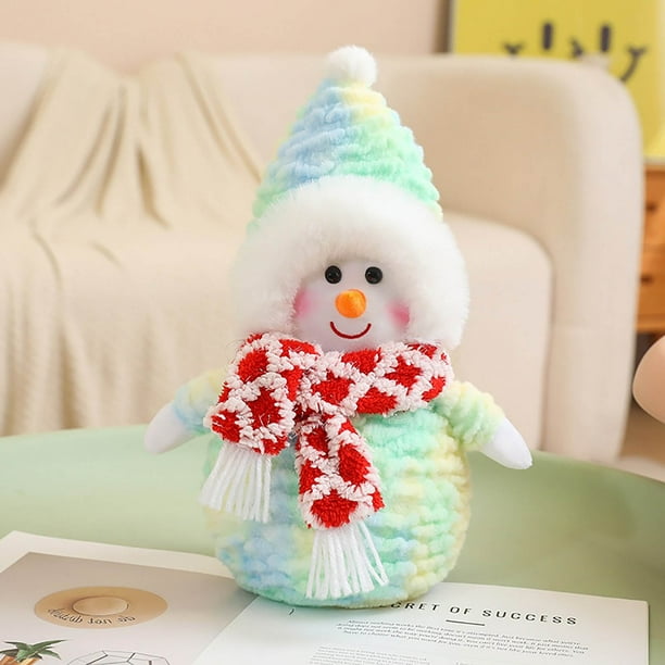 Kit de bordado, hilo de bordar, kits de punto de cruz, hilo de bordar, muñeco de nieve navideño, muñeco de nieve, bufanda linda, muñeco de nieve, regalo de Navidad para niños, muñeco de nieve.