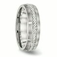 thumbnail image 4 of Stainless Steel Brushed w/Silver D/C Inlay Ring Size 11, 4 of 6