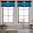 thumbnail image 4 of LALILO Kitchen Curtain Valance Surreal Sacred Geometry Rod Pocket Window Curtain 52"x 18" Set of 2, 4 of 7