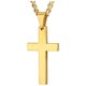 thumbnail image 1 of Joyería religiosa CrossSmoo04 1Pza Oro Collar Cruz Lisa Dije 2.8x4.9cm Metal., 1 of 4