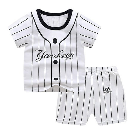 

Toddler Boy Clothes Summer Cartoon Printed Short Sleeved Tops and Shorts 2Pc Suit Little Girls Outfit Set