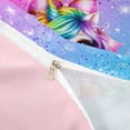 thumbnail image 4 of Erosebridal Girls Unicorn Twin Bedding,Multicolor Glitter Print Duvet Cover Set For Kids,Reversible Pink 2pcs,No Comforter, 4 of 6