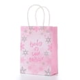 thumbnail image 3 of Bolsa de regalo romántica con flores rosas, bolsa de regalo con forma de castillo y corona, bolso de mano con flores, regalo, interior espacioso, uso versátil, 3 of 6