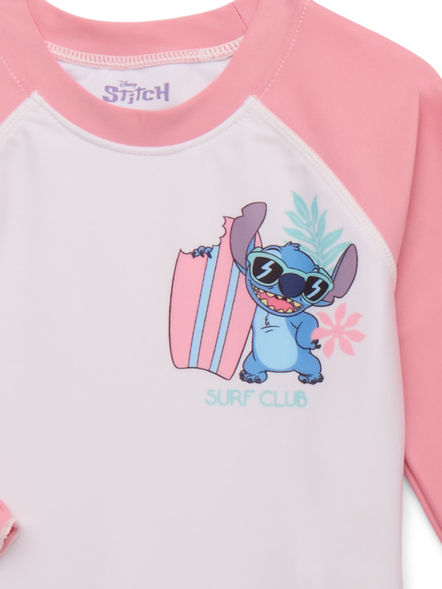 Character Toddler Girl Rash Guard and Bikini Swimsuit Set, 3-Piece, Sizes 12M-5T