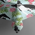 thumbnail image 2 of Boston Terriers and Flowers Rectangle Tablecloth 60"x84",Waterproof Polyester Rectangle Table Cloth, Wipeable Spillproof Polyester Tablecloth for Dining, Camping, Indoor and Outdoor, 2 of 5