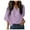 Purple, variant on Womens Short Sleeve Wrap Draped Front Business Tops Fashion Chiffon Shirts Casual Summer Blouses White S