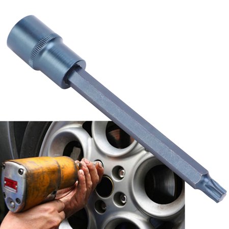 

Higoodz Alloy Steel Screwdriver Bit Blueing Socket Bit Screwdriver Socket Star High Accuracy Alloy Steel Blueing Chamfer Hardware Tool 1/2x150xT45