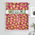 thumbnail image 2 of Kitchen Curtains 36 Inch Short - 3 Panel Set Lemon Print, Rod Pocket Window Curtains 100% Polyester, Cute Fruit Valance for Farmhouse, Cafe, Living Room, Bedroom, Easy Wash, 2 of 6