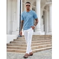 thumbnail image 4 of COOFANDY Men's Knit Polo Shirts Short Sleeve Vintage Polo Shirt Textured Polo T Shirt Classic Golf Shirt, 4 of 6