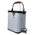 thumbnail image 4 of guohui Fishing Bucket Portable EVA Organizer Gear Storage Wash Basin Fish Holder Sturdy Rope Handle Car Cleaning Multifunctional Utility Suitable for Camping Fishing Traveling Outdoor Gray, 4 of 8