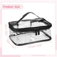 thumbnail image 2 of Unique Bargains 2pcs Clear Makeup Bags Waterproof Cosmetic Bags for Travel Zipper Makeup Pouch for Women Black, 2 of 7