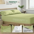 thumbnail image 4 of THREAD SPREAD 100% Organic Cotton Full Size Sheets - Percale Weave Cotton Sheets (4 PC, Sage Green), Soft Cooling Luxury Hotel Sheet Set, 4 of 7