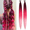 Dark Purple+Pink+Light Pink, variant on Pink Blue Hair Extension Ponytail for Braids Synthetic Braid Ponytail Extensions with Elastic Tie Fashion Festival Rave Braids in Hair Extension for Girls (Pack of 2)