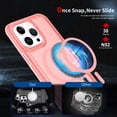 thumbnail image 5 of for iPhone 15 Pro Luxury Magnetic Case, [Military Drop Protection] [Compatible with MagSafe] Anti-Scratch Shockproof Matte Ultra Slim Lightweight Translucent Case for iPhone 15 Pro, Hotpink, 5 of 7
