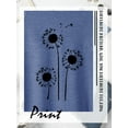 thumbnail image 3 of QAFOPEH Women Dandelion Print Round Neck Long Sleeve High Low Hem Top, 3 of 6